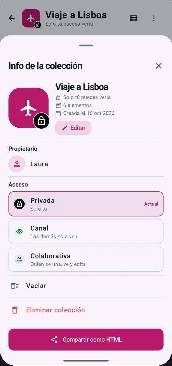 Captura de Linkalia: Tú decides quién la ve